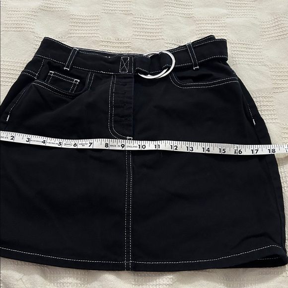 BDG Black Denim Skirt with Stitch Detail Urban Outfitters size small - Picture 6 of 7